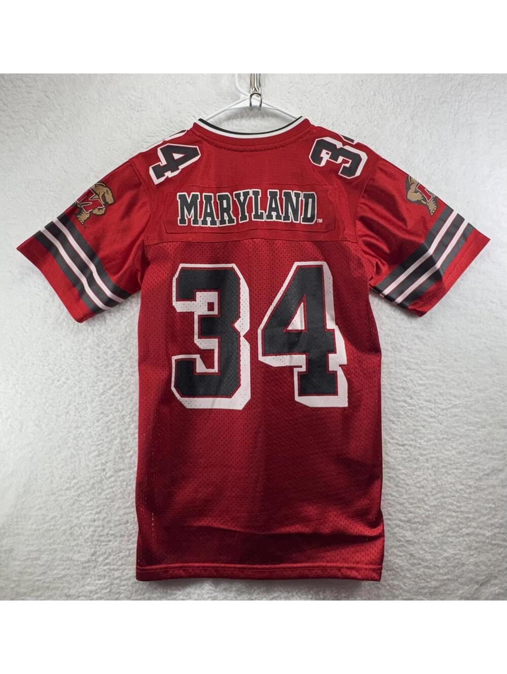 Maryland Terps Football Jersey Colosseum Athletics #34 Boys Kids Size Medium